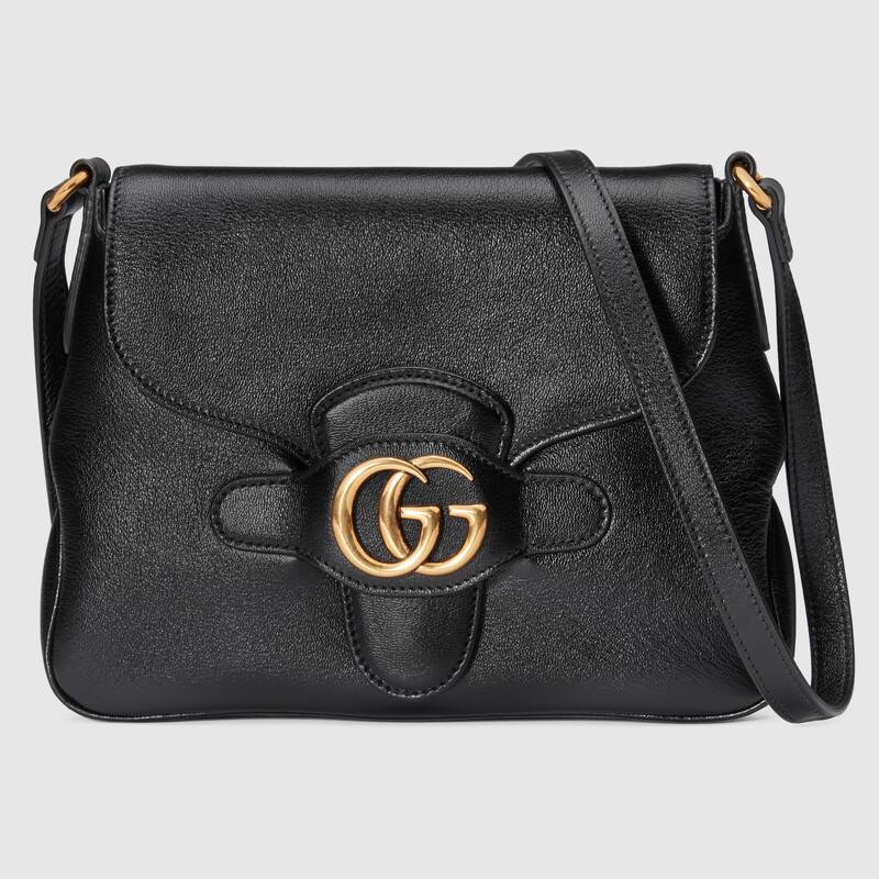 Gucci Small Messenger Bag with Double G Shoulder Bag 648934 Black